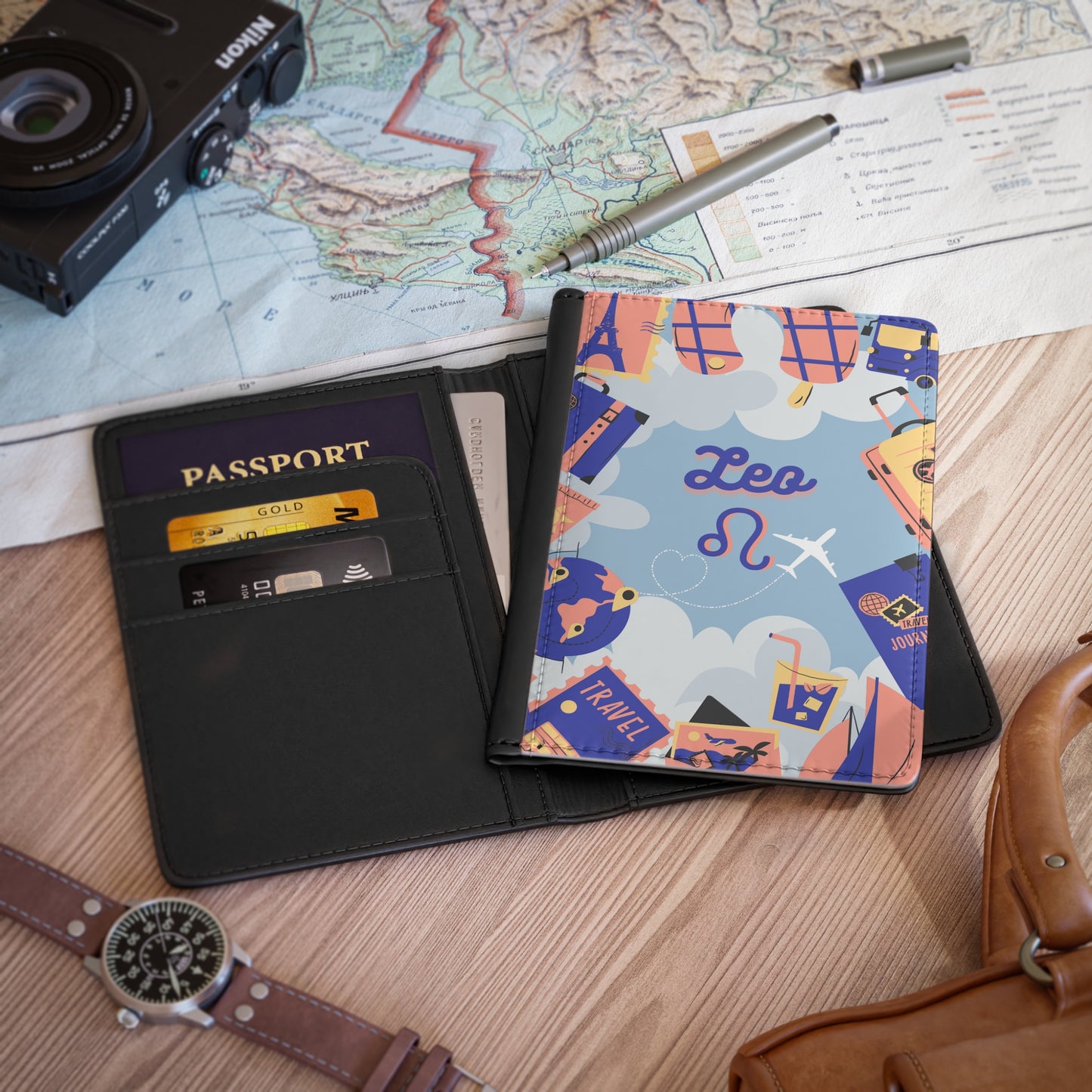 Leo Travel Passport Cover