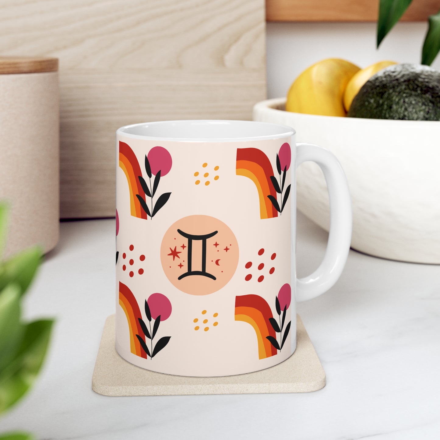 Gemini Sun Boho Mug