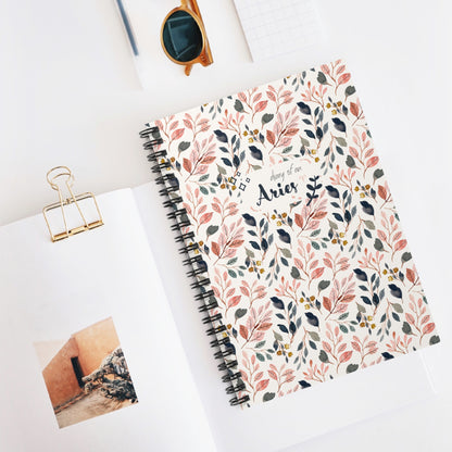 Aries Floral Notebook