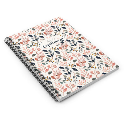 Capricorn Floral Notebook