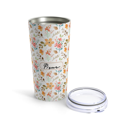 Pisces Floral Tumbler