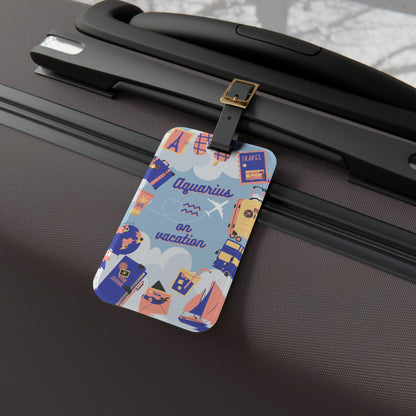 Aquarius on Vacation Luggage Tag