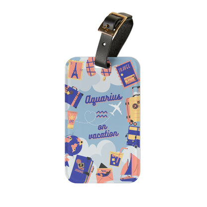 Aquarius on Vacation Luggage Tag