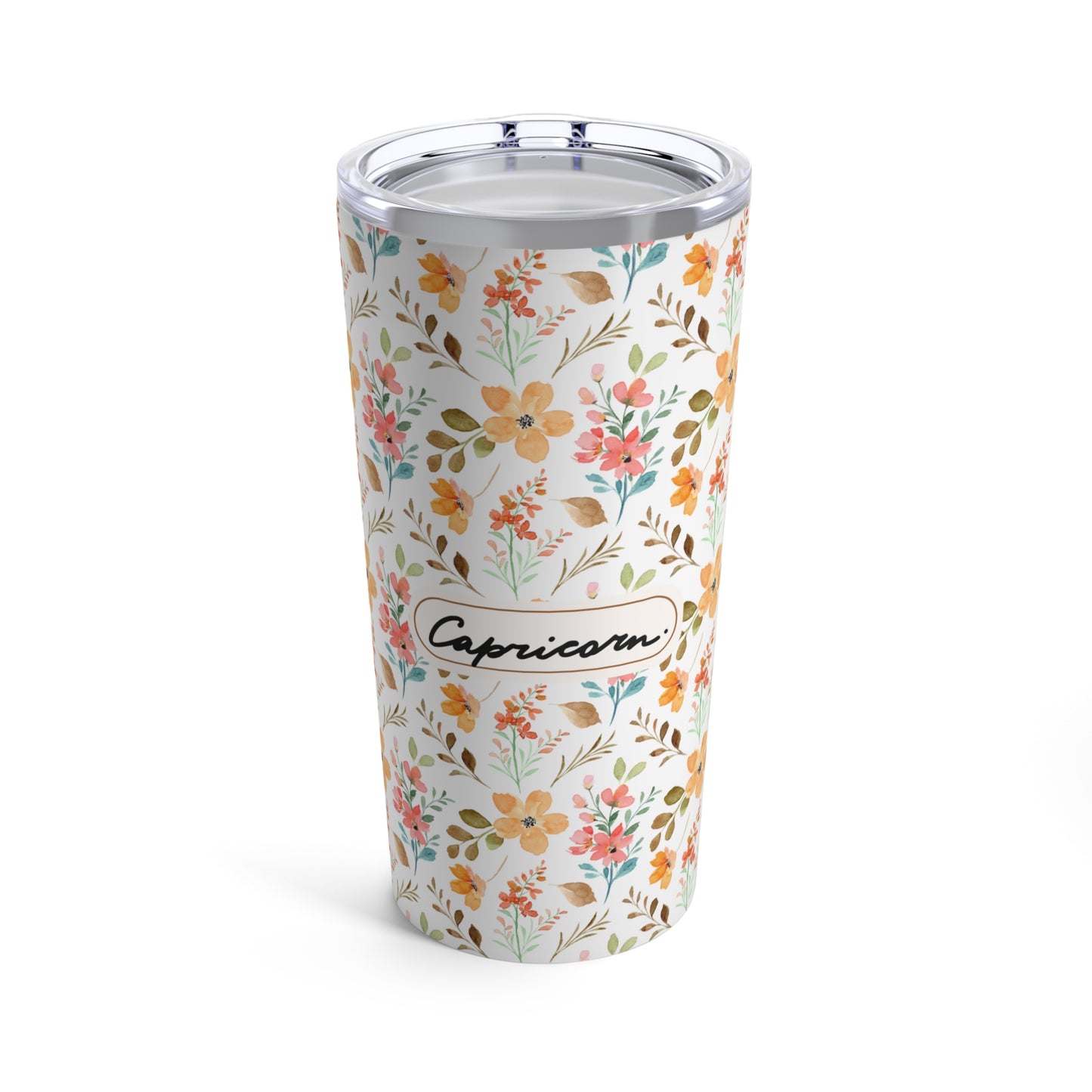 Capricorn Floral Tumbler