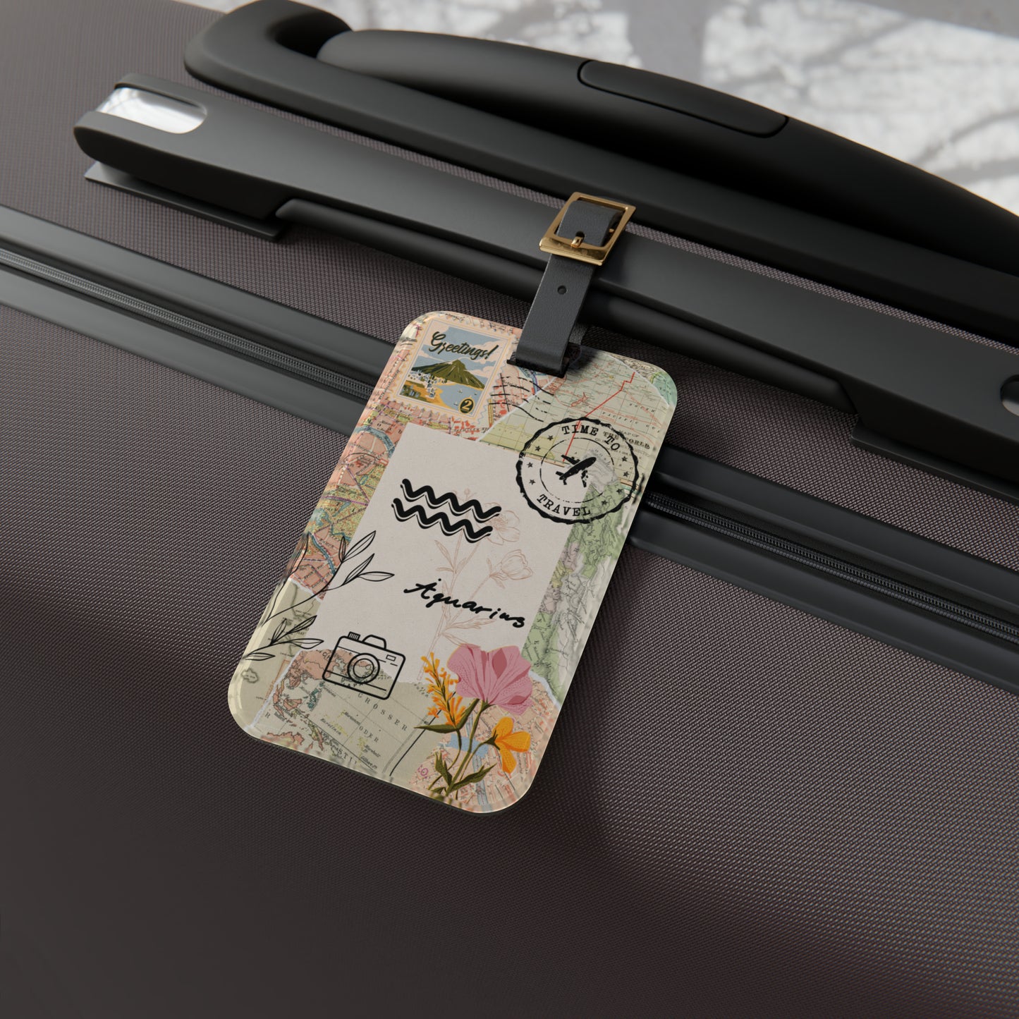 Aquarius Luggage Tag