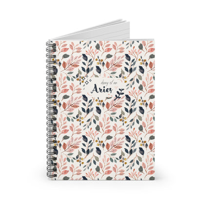 Aries Floral Notebook