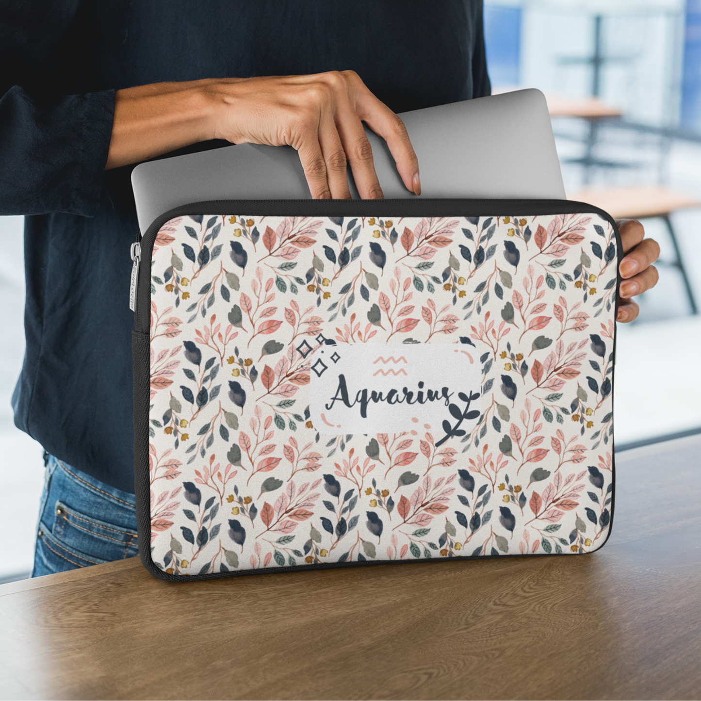 Aquarius Floral 2 Laptop Sleeve