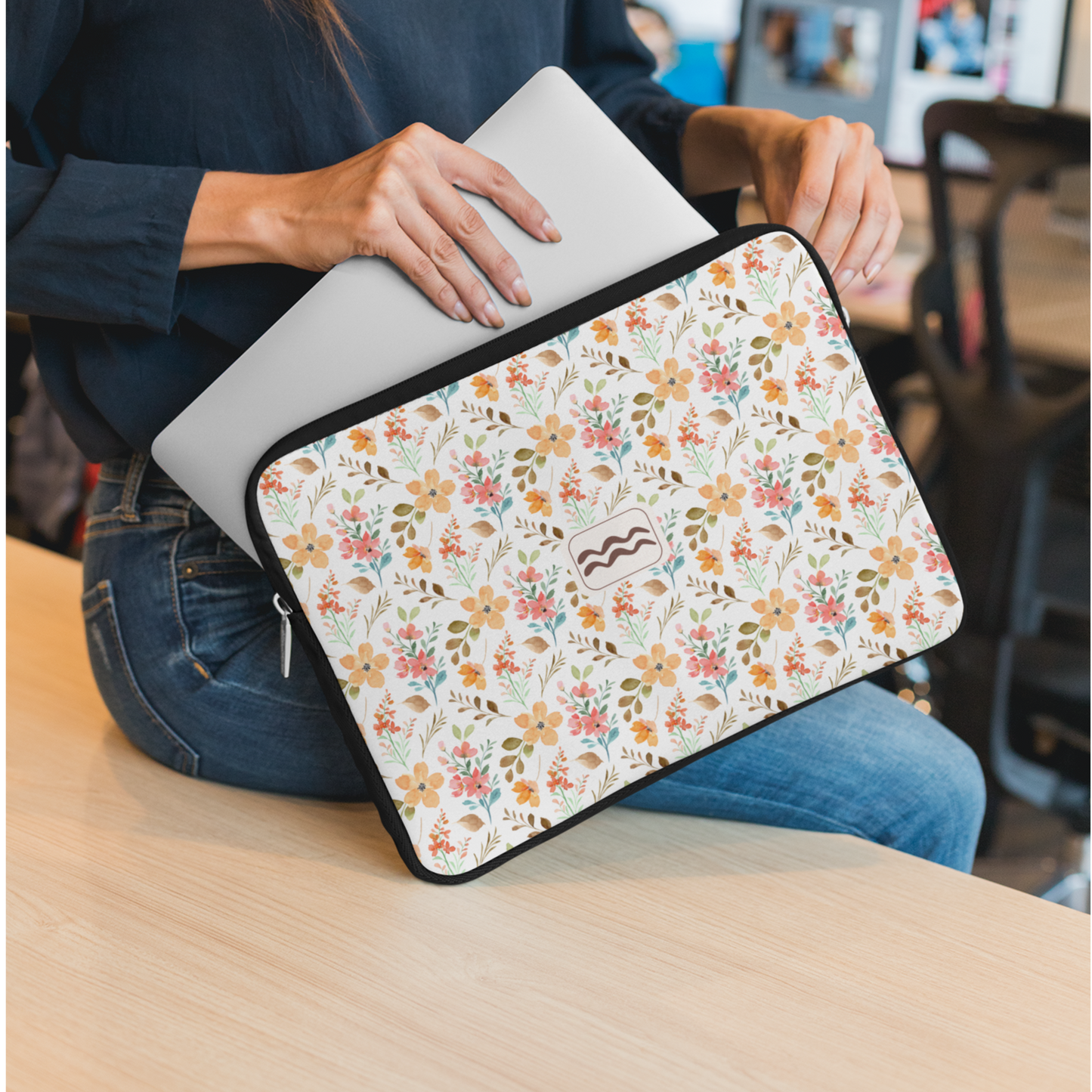 Aquarius Floral Laptop Sleeve