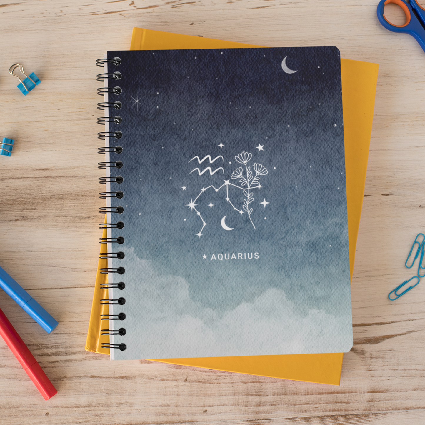 Aquarius Night Sky Notebook