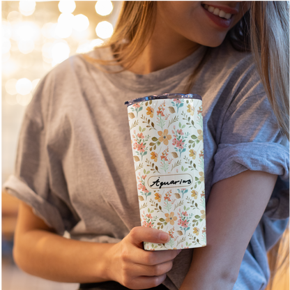 Aquarius Floral Tumbler