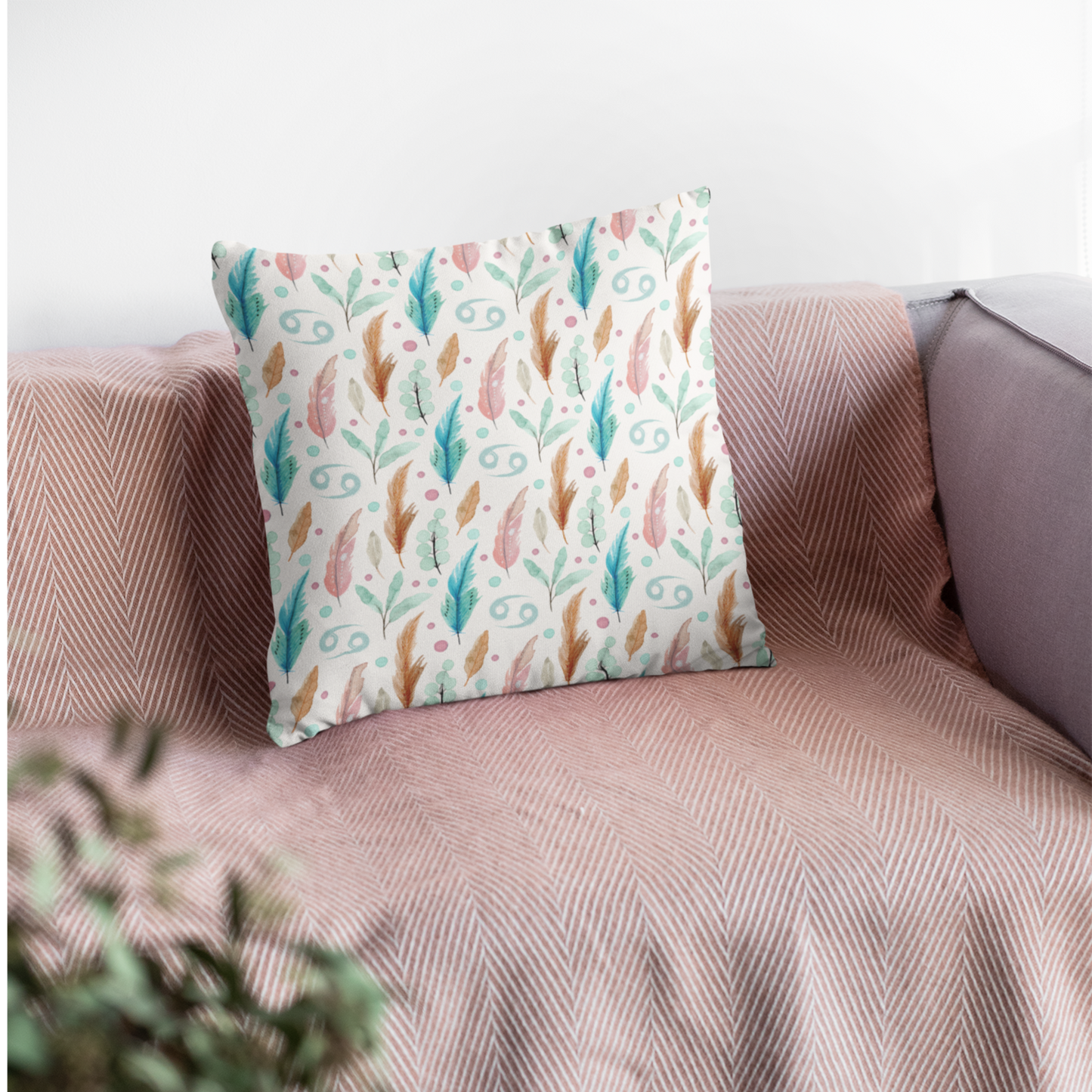 Cancer Feather Pillow