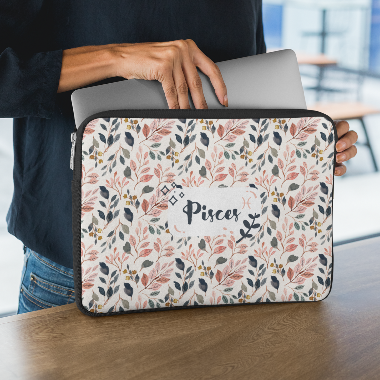 Pisces Floral 2 Laptop Sleeve