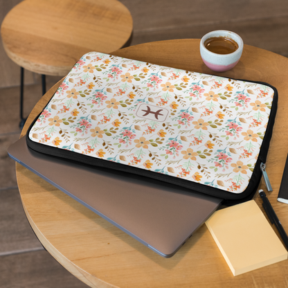 Pisces Floral Laptop Sleeve