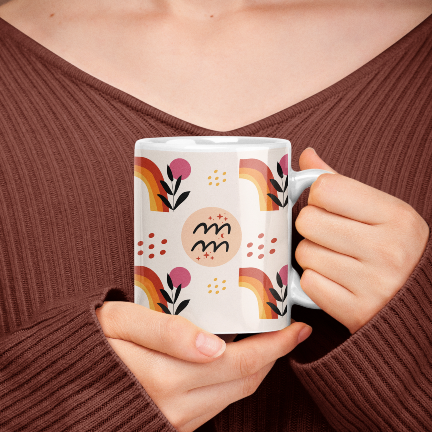 Aquarius Sun Boho Mug