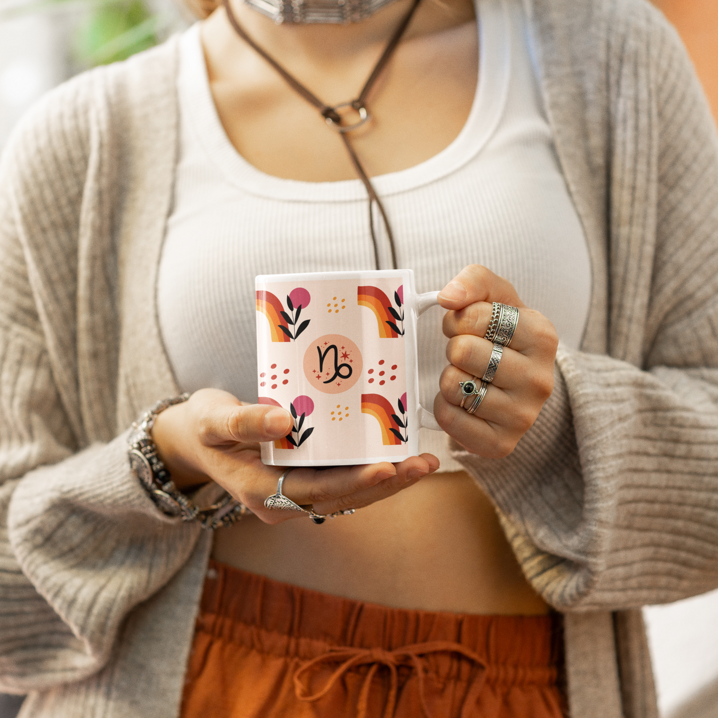 Capricorn Sun Boho Mug