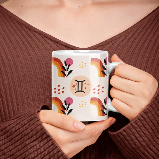 Gemini Sun Boho Mug