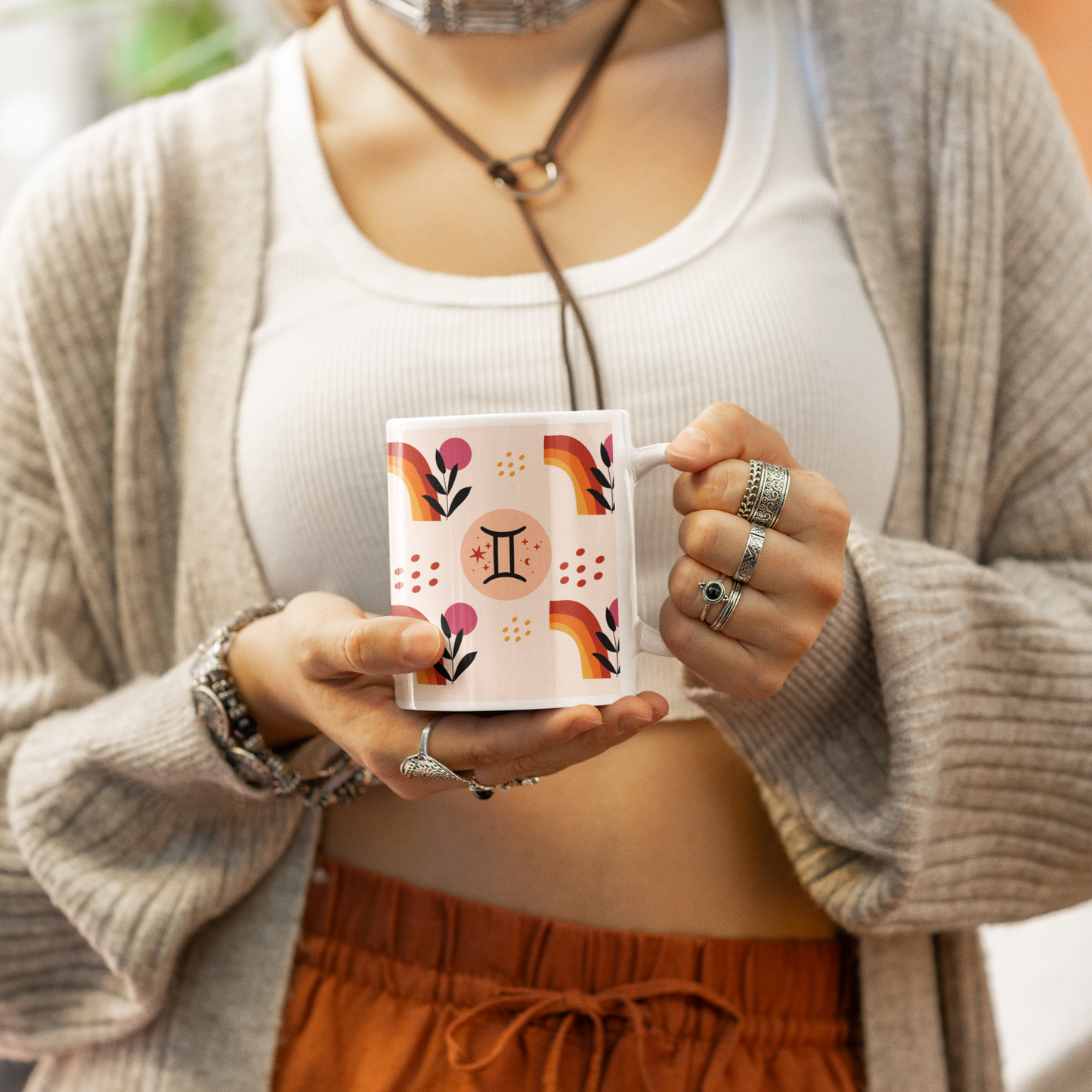 Gemini Sun Boho Mug